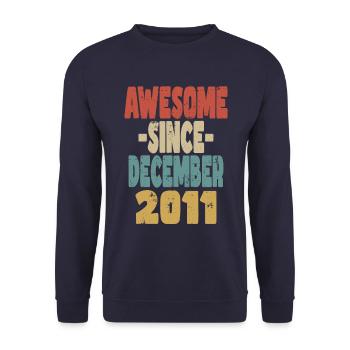 Awesome December 2011 - Unisex Sweatshirt - navy - Front - Alina (178cm) & Michal (187cm)