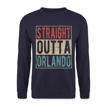 Direkt aus Orlando - Unisex Pullover - Navy - Vorne - Alina (178cm) & Michal (187cm)