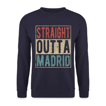 Tout droit sorti de Madrid - Sweat-shirt Unisexe - marine - Devant - Alina (178cm) & Michal (187cm)