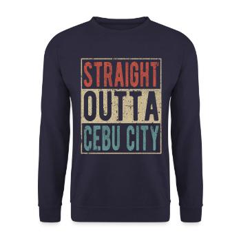 Tout droit sorti de la ville de Cebu - Sweat-shirt Unisexe - marine - Devant - Alina (178cm) & Michal (187cm)
