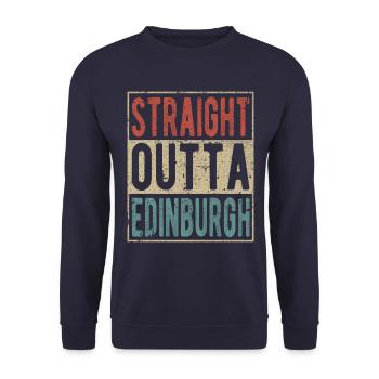 Direkt aus Edinburgh - Unisex Pullover - Navy - Vorne - Alina (178cm) & Michal (187cm)