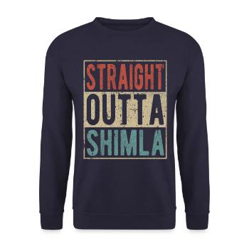 Direkt aus Shimla - Unisex Pullover - Navy - Vorne - Alina (178cm) & Michal (187cm)