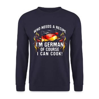 Deutschland Küche Essen Küche Deutsch Koch Koch - Unisex Pullover - Navy - Vorne - Alina (178cm) & Michal (187cm)
