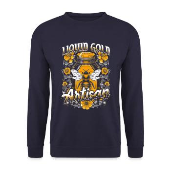 Beekeeper Beekeeping Honey Maker Design - Unisex Sweatshirt - navy - Front - Alina (178cm) & Michal (187cm)