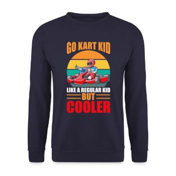Go Kart Kid comme un enfant ordinaire mais plus cool - Sweat-shirt Unisexe - marine - Devant - Alina (178cm) & Michal (187cm)