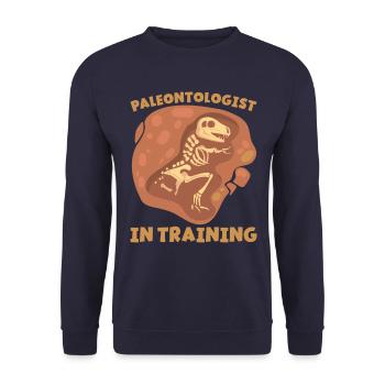 Paléontologue en formation Paléontologie du futur - Sweat-shirt Unisexe - marine - Devant - Alina (178cm) & Michal (187cm)