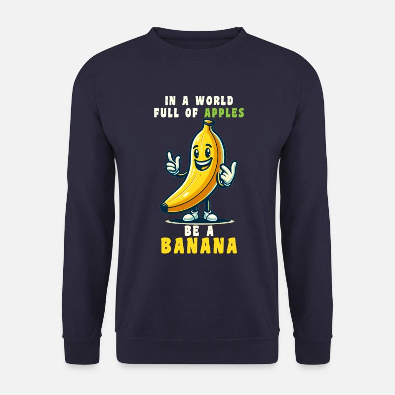 Bananenfruchtliebhaber Lustiger Bananen-Comic - Unisex Pullover - Navy