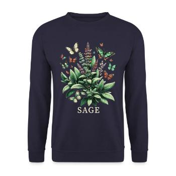 Herbes Herboriste Plante Jardinage Jardinier Botanique - Sweat-shirt Unisexe - marine - Devant - Alina (178cm) & Michal (187cm)