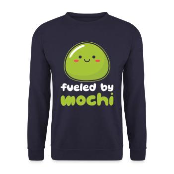 Kawaii Mochi Japanese Dessert Inspired - Unisex Sweatshirt - navy - Front - Alina (178cm) & Michal (187cm)
