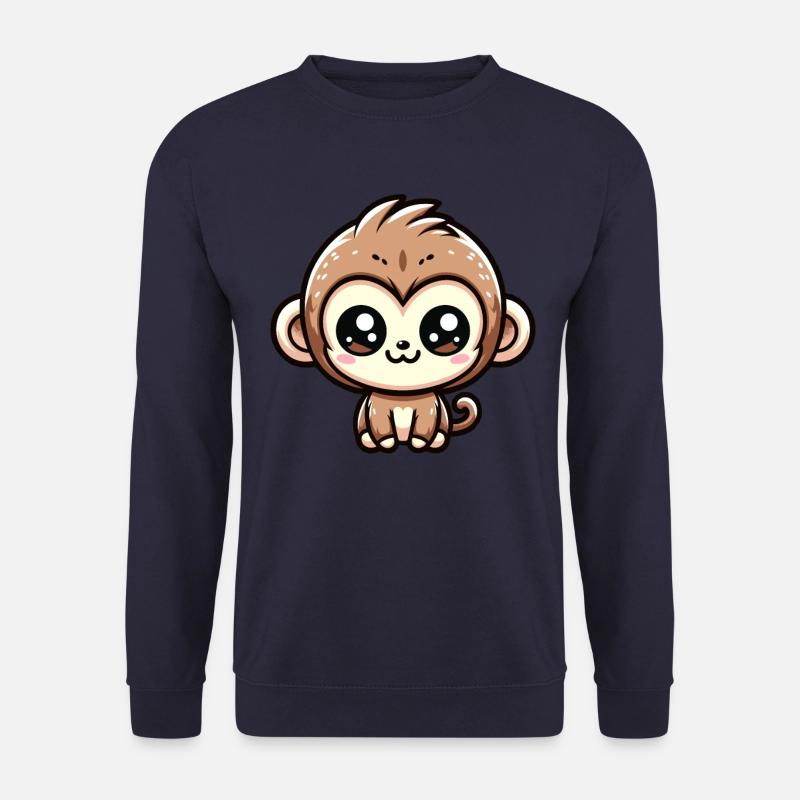 Kawaii Monkey Baby Monkey - Unisex Sweatshirt - navy