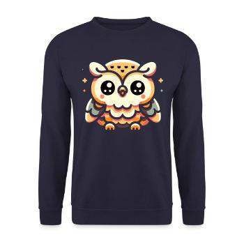 Eule - Unisex Pullover - Navy - Vorne - Alina (178cm) & Michal (187cm)