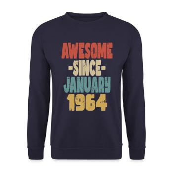 Fantastischer Januar 1956 - Unisex Pullover - Navy - Vorne - Alina (178cm) & Michal (187cm)