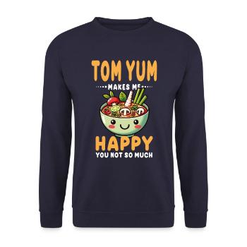 Tom Yum Soup Enthusiast Künstlerisches Design für Thai - Unisex Pullover - Navy - Vorne - Alina (178cm) & Michal (187cm)
