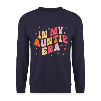 In der Ära meiner Tante Groovy Mother - Unisex Pullover - Navy - Vorne - Alina (178cm) & Michal (187cm)