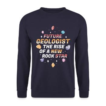 Futur géologue : l’ascension d’une nouvelle rock star - Sweat-shirt Unisexe - marine - Devant - Alina (178cm) & Michal (187cm)