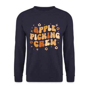 Apple Picking Season Harvest Crew Apple Picking - Unisex Sweatshirt - navy - Front - Alina (178cm) & Michal (187cm)