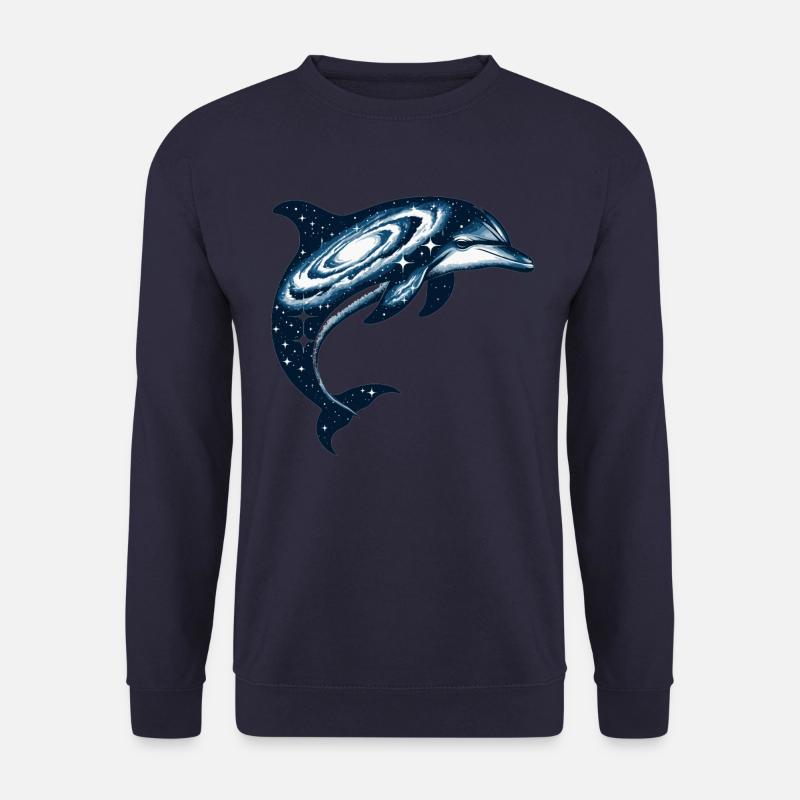 Dolphin Space Galaxy Universum - Unisex Pullover - Navy