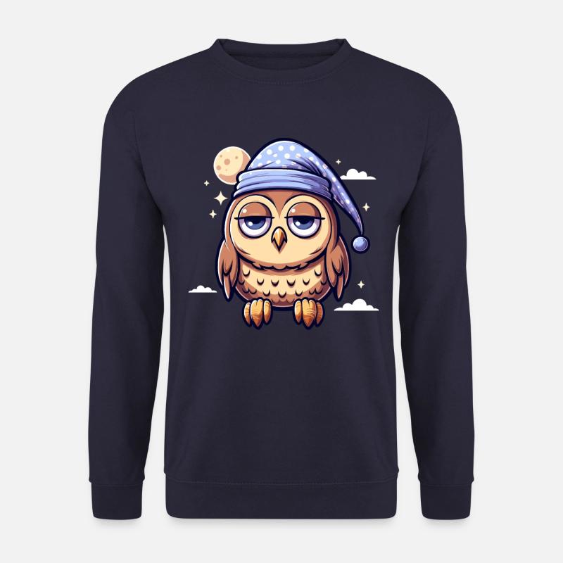 Sleeping Owl NIght Owl Cute - Unisex Sweatshirt - navy
