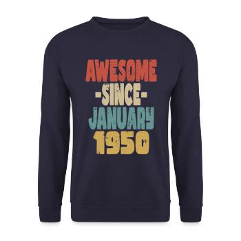 Génial janvier 1950 - Sweat-shirt Unisexe - marine - Devant - Alina (178cm) & Michal (187cm)
