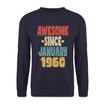 Génial janvier 1960 - Sweat-shirt Unisexe - marine - Devant - Alina (178cm) & Michal (187cm)