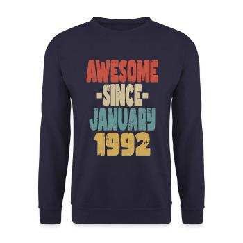 Fantastischer Januar 1992 - Unisex Pullover - Navy - Vorne - Alina (178cm) & Michal (187cm)