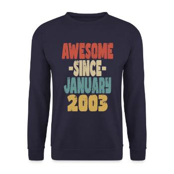 Génial Janvier 2003 - Sweat-shirt Unisexe - marine - Devant - Alina (178cm) & Michal (187cm)