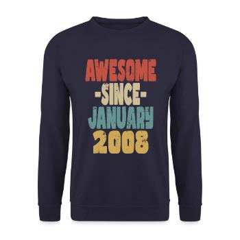 Awesome January 2008 - Unisex Sweatshirt - navy - Front - Alina (178cm) & Michal (187cm)