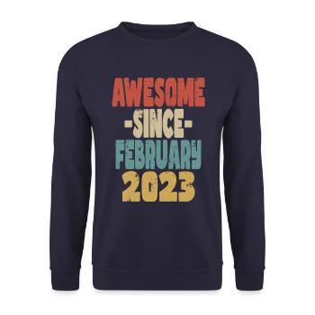 Awesome February 2023 - Unisex Sweatshirt - navy - Front - Alina (178cm) & Michal (187cm)