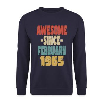 Génial Février 1965 - Sweat-shirt Unisexe - marine - Devant - Alina (178cm) & Michal (187cm)