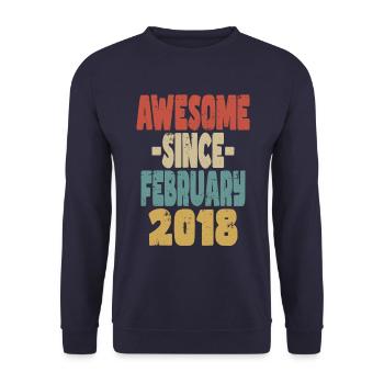 Awesome February 2018 - Unisex Sweatshirt - navy - Front - Alina (178cm) & Michal (187cm)