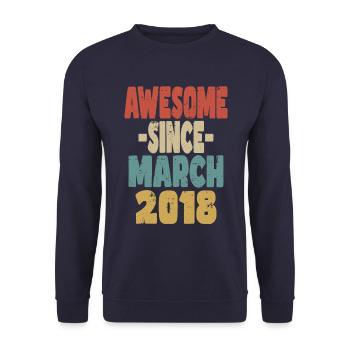 Awesome March 2018 - Unisex Sweatshirt - navy - Front - Alina (178cm) & Michal (187cm)