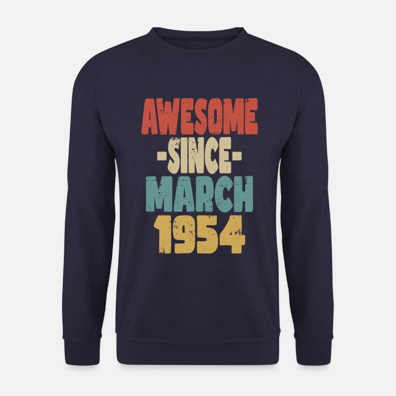 Awesome March 1954 - Unisex Sweatshirt - navy