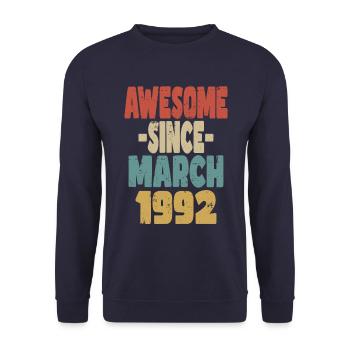 Fantastischer März 1992 - Unisex Pullover - Navy - Vorne - Alina (178cm) & Michal (187cm)