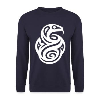 Serpent zodiaque amérindien - Sweat-shirt Unisexe - marine - Devant - Alina (178cm) & Michal (187cm)