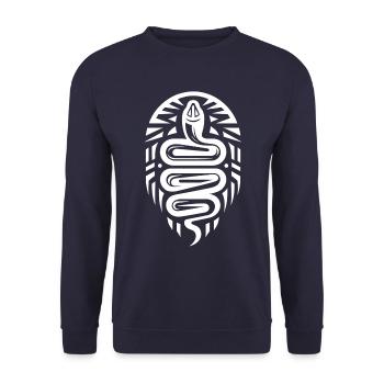 Serpent zodiaque amérindien - Sweat-shirt Unisexe - marine - Devant - Alina (178cm) & Michal (187cm)