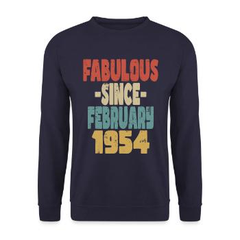 Fabuleux février 1954 - Sweat-shirt Unisexe - marine - Devant - Alina (178cm) & Michal (187cm)