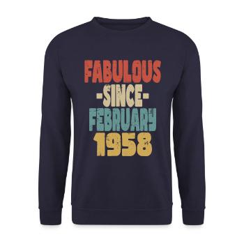 Fabuleux février 1958 - Sweat-shirt Unisexe - marine - Devant - Alina (178cm) & Michal (187cm)