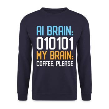 Artificial Intelligence Ai Lovers - Unisex Sweatshirt - navy - Front - Alina (178cm) & Michal (187cm)