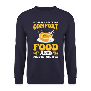 Filmabende Comfort Food Snacks für Filmfans und - Unisex Pullover - Navy - Vorne - Alina (178cm) & Michal (187cm)