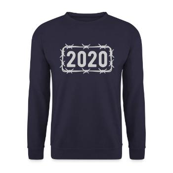 Geburtstag Jahrgang 2020 Stacheldraht - Unisex Pullover - Navy - Vorne - Alina (178cm) & Michal (187cm)