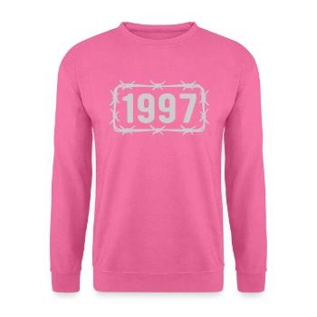 Geburtstag Jahrgang 1997 Stacheldraht - Unisex Pullover - Pink - Vorne