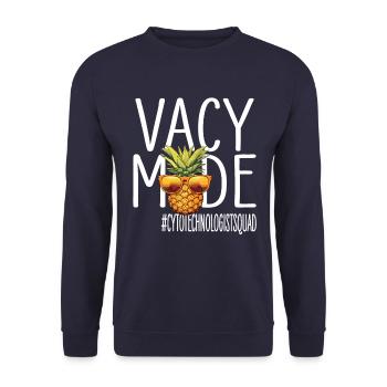 Zytotechnologe Urlaub Vacy Modus - Unisex Pullover - Navy - Vorne - Alina (178cm) & Michal (187cm)