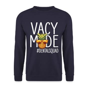 Zahnärztlicher Urlaub Vacy Mode Dentalsquad - Unisex Pullover - Navy - Vorne - Alina (178cm) & Michal (187cm)