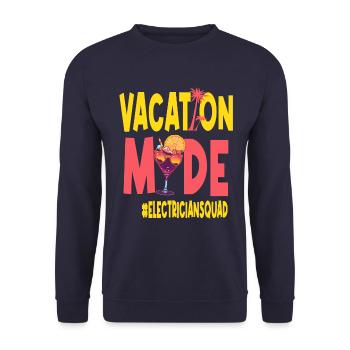 Electrician Vacation Vacy Mode Electriciansquad - Unisex Sweatshirt - navy - Front - Alina (178cm) & Michal (187cm)
