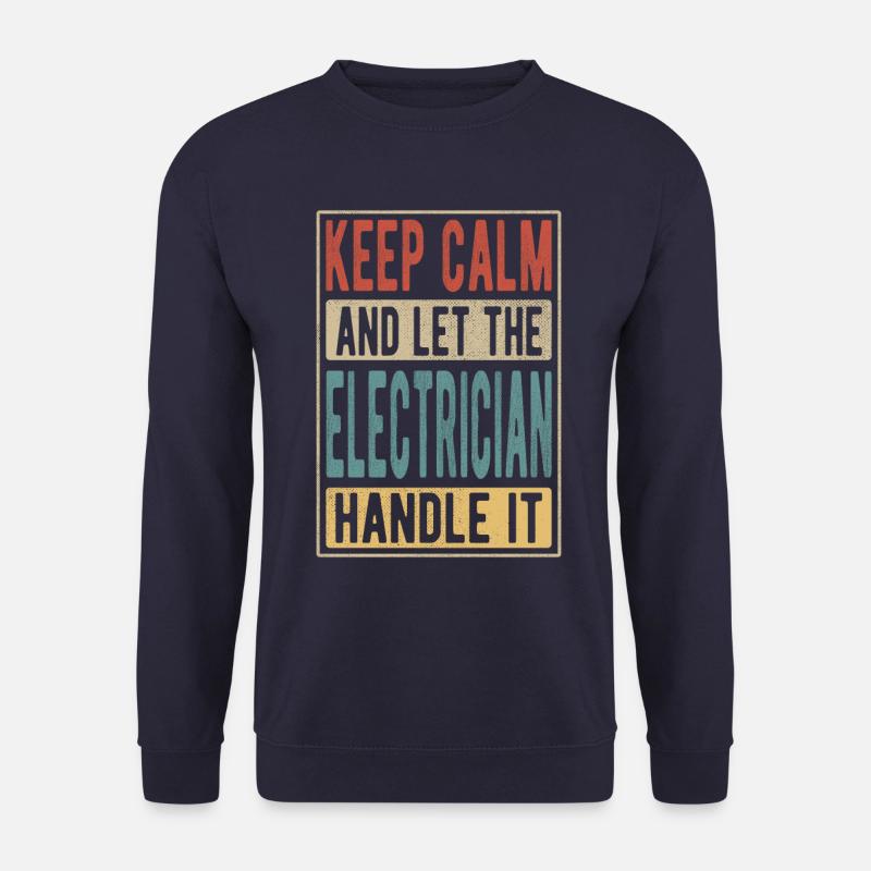 Electrician Retro Gift - Unisex Sweatshirt - navy
