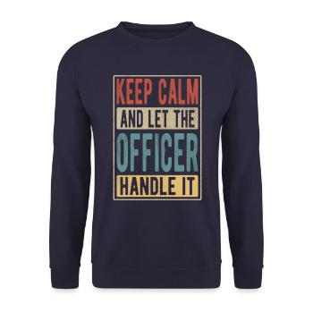 Cadeau rétro d’officier - Sweat-shirt Unisexe - marine - Devant - Alina (178cm) & Michal (187cm)