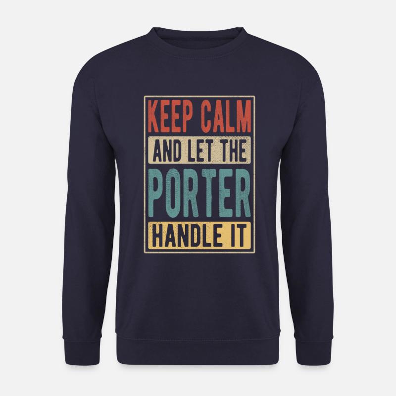 Porter Retro Geschenk - Unisex Pullover - Navy