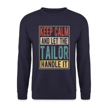 Tailor Retro Gift - Unisex Sweatshirt - navy - Front - Alina (178cm) & Michal (187cm)