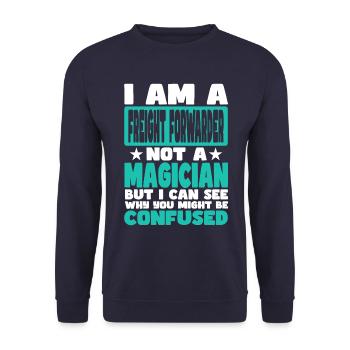 Freight Forwarder - Unisex Sweatshirt - navy - Front - Alina (178cm) & Michal (187cm)