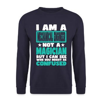 Ingénieur en mécanique - Sweat-shirt Unisexe - marine - Devant - Alina (178cm) & Michal (187cm)